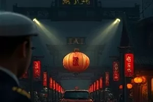 潮汐图书馆剧集封面，涨潮的书房与半浸在水中的书架