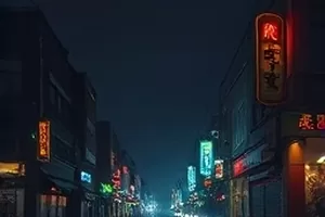 午夜面包房剧集封面，深夜亮着灯的面包店柜台
